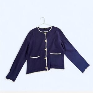 Elegant Navy Blue Women's Jacket